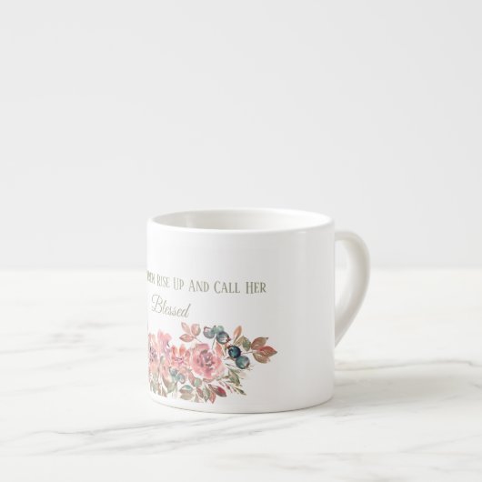 Ihre Kinder stehen auf und nennen sie gesegnet Espressotasse (Vorderseite Rechts)