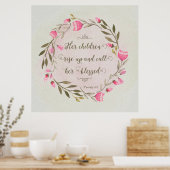 Ihre Kinder stehen auf und nennen sie gesegnet Poster (Küche)