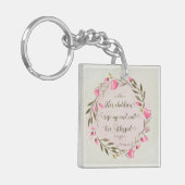 Ihre Kinder stehen auf und nennen sie gesegnet Schlüsselanhänger (Vorderseite links)