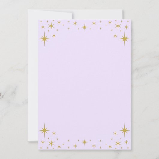 Ihre Königliche Drohung Gold Prinzessin 3. Geburts Einladung (Rückseite)