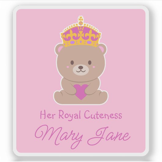 Ihre königliche Kultur | Funny Niedlich Personalis Aufkleber (Vorderseite)