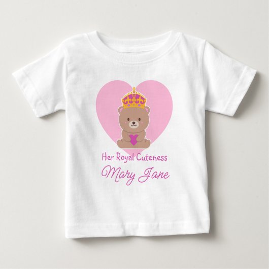 Ihre königliche Kultur | Funny Niedlich Personalis Baby T-shirt (Vorderseite)