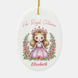 Ihre Königliche Kultur Prinzessin Pink Keramik Ornament
