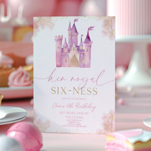 Ihre Königliche Sechsheit Prinzessin 6. Geburtstag Einladung