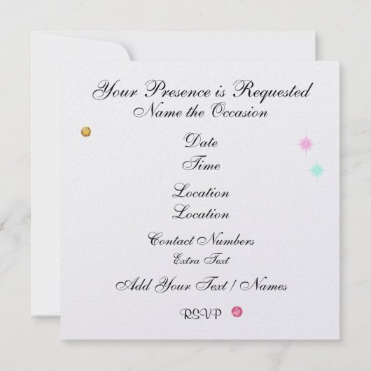 Ihre Königliche Veranstaltung - SRF Einladung (Rückseite)