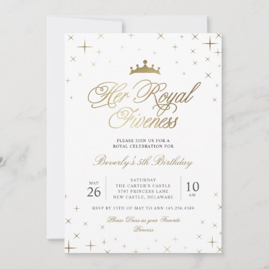 Ihre Königsfreude Einladung (Vorderseite)