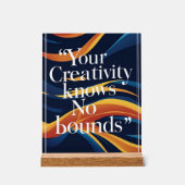 Ihre Kreativität kennt keine Grenzen Acrylschild (Vorderseite)