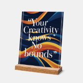 Ihre Kreativität kennt keine Grenzen Acrylschild (Winkel)