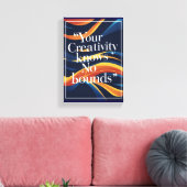 Ihre Kreativität kennt keine Grenzen Leinwanddruck (Insitu (Wohnzimmer))