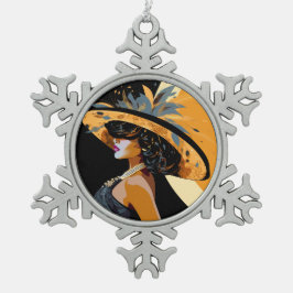 IHRE KRONE Nr. 1 Schneeflocken Zinn-Ornament