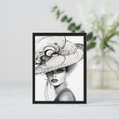 IHRE KRONE (SCHWARZ UND WEISS) #2 POSTKARTE (Stehend Vorderseite)