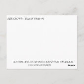 IHRE KRONE (SCHWARZ UND WEISS) #2 POSTKARTE (Rückseite)