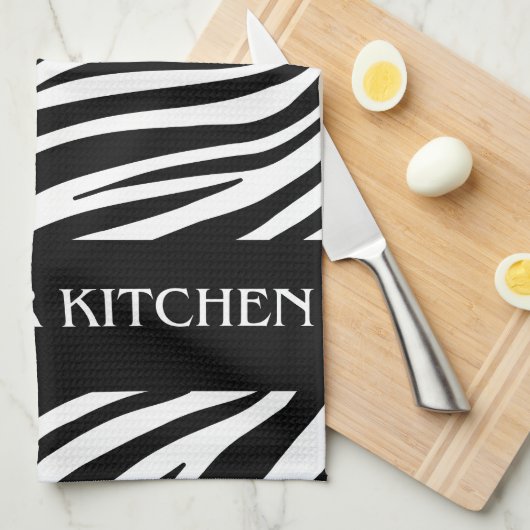Ihre Küche Zebra Print Monogram Handtuch (Viertel Falte)