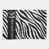 Ihre Küche Zebra Print Monogram Handtuch (Horizontal)