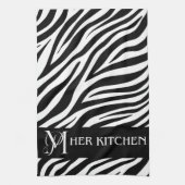 Ihre Küche Zebra Print Monogram Handtuch (Vertikal)