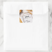 Ihre Küchen-Kreationen (Aufkleber für das Backen) Quadratischer Aufkleber (Tasche)