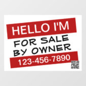 Ihre Kundennummer für Verkaufswerbung QR-Code Fensteraufkleber (Blatt)