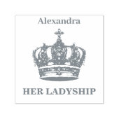 Ihre Ladyship Crown Funny Spaß Personalisiert Permastempel (Design)