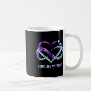 Ihre Lebensprobleme Semicolon Suizidprävention Kaffeetasse