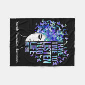 Ihre Lebensprobleme Suizidprävention Bewusstsein f Fleecedecke (Vorderseite (Horizontal))