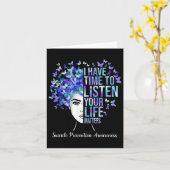 Ihre Lebensprobleme Suizidprävention Bewusstsein f Karte (Gelbe Blume)