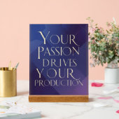 Ihre Leidenschaft treibt Ihre Produktion voran Acrylschild (Hochzeit)