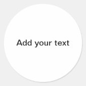 "Ihre Leinwand" Runder Aufkleber (Vorderseite)