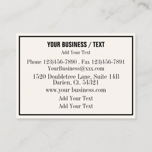 Ihre leistungsfähige Visitenkarte (Rückseite)