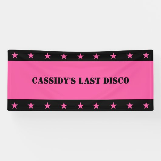 Ihre letzte Disko Pink Cowgirl Junggeselinnen-Absc Banner (Horizontal)