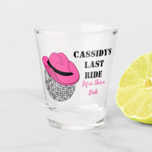 Ihre letzte Fahrt Disco-Cowgirl-Junggesellinnenabs Schnapsglas