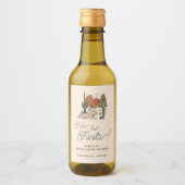 Ihre letzte Fiesta Boho Wüste Bachelorette Weekend Weinetikett (Vorderseite)