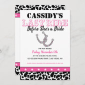 Ihre letzte Ride Disco Cowgirl Bachelorette Tour Einladung (Vorne/Hinten)