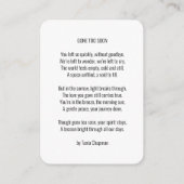 Ihre Lichtscheine auf der Memorial Keepake Card de Begleitkarte (Rückseite)