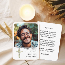 Ihre Lichtscheine auf der Memorial Keepake Card de Begleitkarte