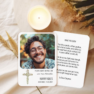 Ihre Lichtscheine auf der Memorial Keepake Card de Begleitkarte