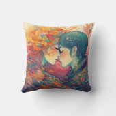 Ihre Liebe, ihr Weg | Lesbischer Kiss Art Deco Sti Kissen (Rückseite)