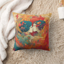 Ihre Liebe, ihr Weg | Lesbischer Kiss Art Deco Sti