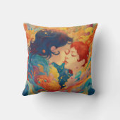 Ihre Liebe, ihr Weg | Lesbischer Kiss Art Deco Sti Kissen (Rückseite)