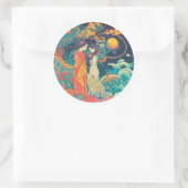 Ihre Liebe, ihr Weg Runder Aufkleber (Tasche)