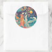 Ihre Liebe, ihr Weg Runder Aufkleber (Tasche)