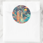 Ihre Liebe, ihr Weg Runder Aufkleber (Tasche)