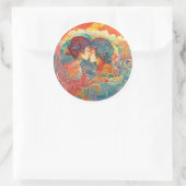 Ihre Liebe, ihr Weg Runder Aufkleber (Tasche)