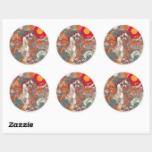 Ihre Liebe, ihr Weg Runder Aufkleber (Blatt)