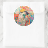 Ihre Liebe, ihr Weg Runder Aufkleber (Tasche)