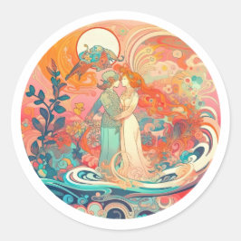 Ihre Liebe, ihr Weg Runder Aufkleber