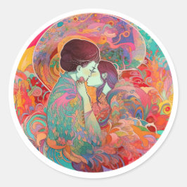 Ihre Liebe, ihr Weg Runder Aufkleber