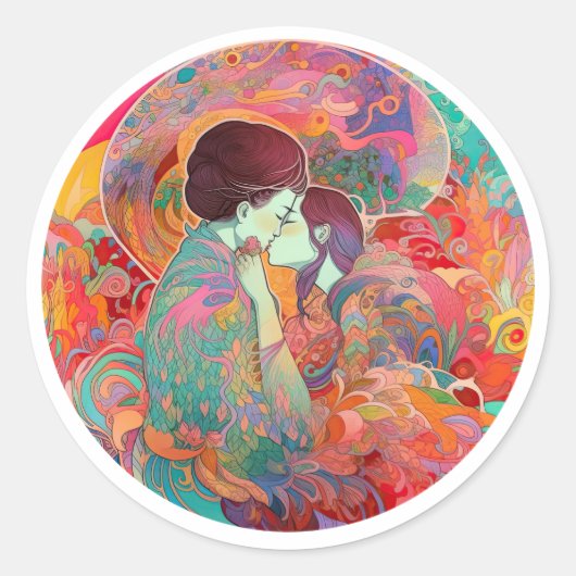 Ihre Liebe, ihr Weg Runder Aufkleber (Vorderseite)