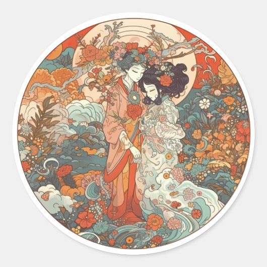 Ihre Liebe, ihr Weg Runder Aufkleber (Vorderseite)