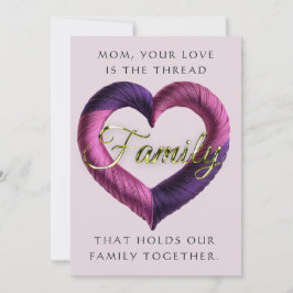 Ihre Liebe ist die Thread - Muttertagskarte Ankündigung