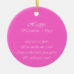 Ihre Liebe ist ein echter Valentinstag Keramikornament